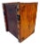 Leather Waste Bin Basket Depicting Books with Inner Lined Decorative Paper For Sale