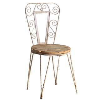 Antique Outdoor Chairs in White, 1920s, Set of 4 For Sale