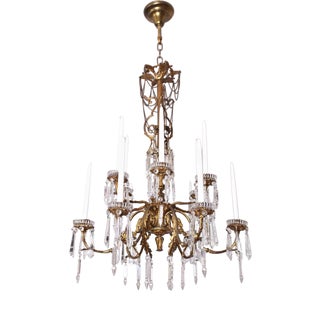 Antique 19th Century Candle Chandelier For Sale