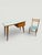 Wood Mid-Century Italian Desk and Chair with Suspended Bookcase in the style of Gio Ponti, 1950, Set of 3 For Sale - Image 7 of 18