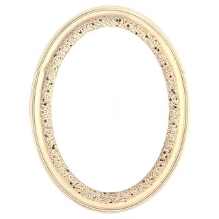 Silver Buds Porcelain Mirror by Giulio Tucci For Sale