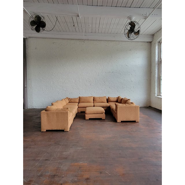 1970s Parsons Style Modular Sectional Sofa, 10 Pc For Sale - Image 4 of 12