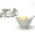 Mid-Century Modern White Porcelain Lotus Finger Bowls Attributed to Lillian Venon Japan - Set of 8 For Sale - Image 3 of 5