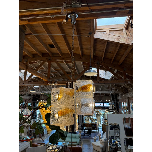 1970s Toni Zuccheri for VeArt Murano 6 Light Pendant, Italy, 1970s For Sale - Image 5 of 10