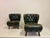 Danish Lounge Slipper Chairs in Green Patinated Leather, 1940s, Set of 2 For Sale - Image 4 of 18