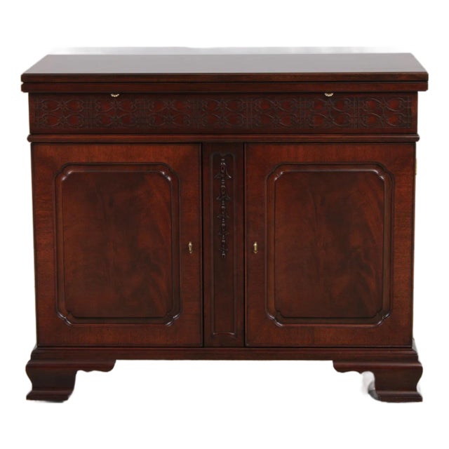 Henkel Harris Model 2442 Chippendale Mahogany Server For Sale
