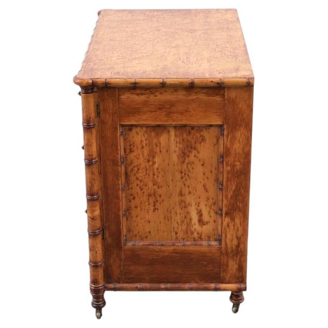 French Aesthetic Faux-Bamboo Three-Drawer Chest, 19th Century For Sale In Tampa - Image 6 of 11