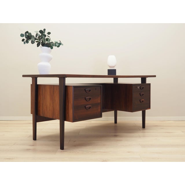 1970s Vintage Danish Rosewood Desk, 1970s For Sale - Image 5 of 14