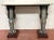 Wood Early 20th Century English Regency Style Marble Top Zinc Lion Caryatid Console Table For Sale - Image 7 of 12