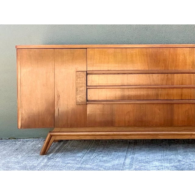 Mid 20th Century Vintage Mid-Century Modern Wood Credenza For Sale - Image 5 of 12