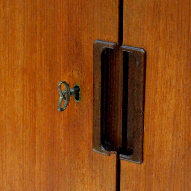 Large Mid-Century Modern 5-Door Wardrobe in Teak, 1960s For Sale - Image 6 of 8