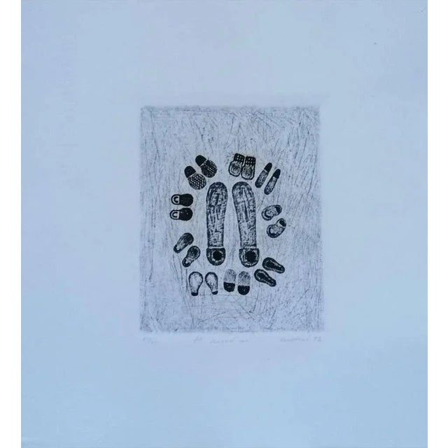 Slippers (Original title ''All Around Me'') is an original Contemporary artwork realized by an unknown artist and signed...