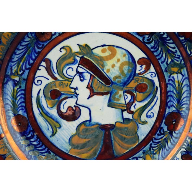 Brown Vintage Ceramic Plates, 1920s, Set of 2 For Sale - Image 8 of 18