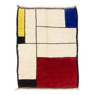 Hand-Knotted Wool Rug by Azele Studio For Sale