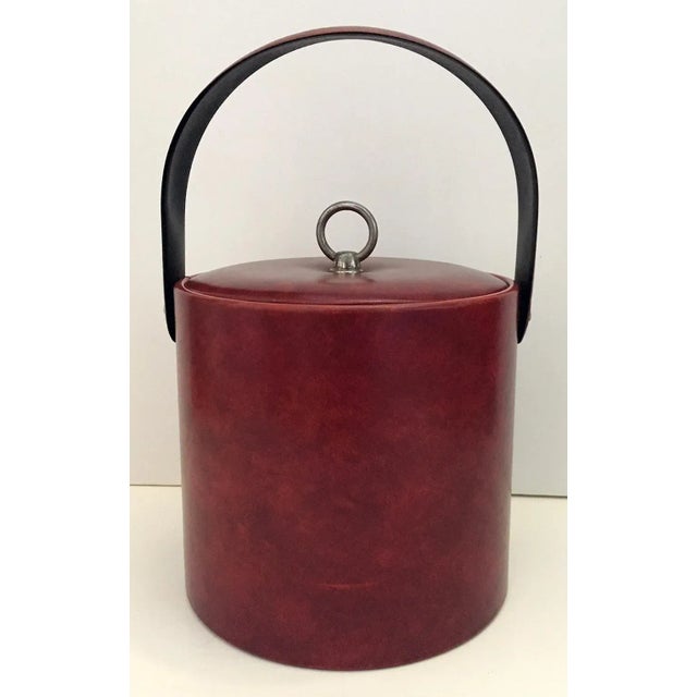 1960s George Briard Faux Leather Ice Bucket For Sale - Image 9 of 9