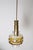 Mid-Century Murano Glass Pendant Lamp with Golden Yellow Waves and Brass, 1970s For Sale - Image 10 of 18