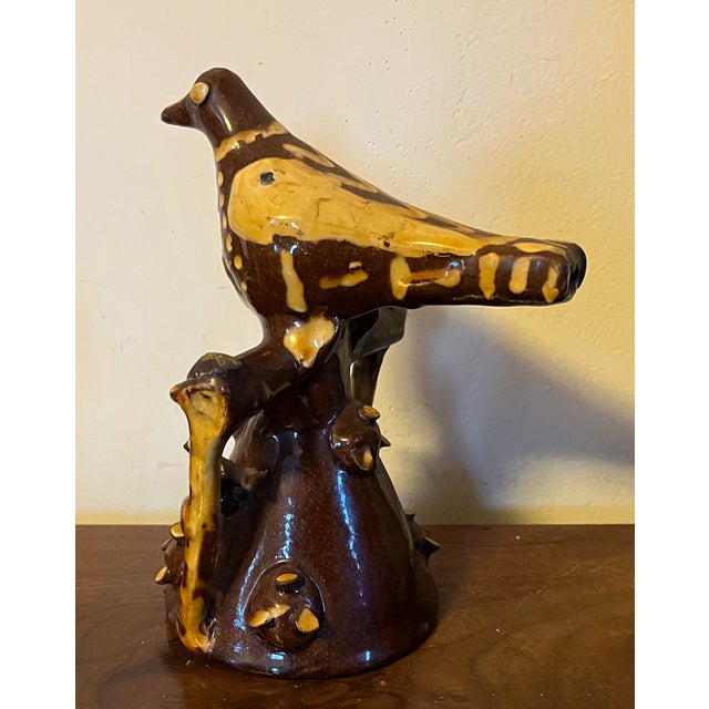 Antique 19th Century English Folk Art Staffordshire Redware Slip Decorated Bird Whistle, Circa 1820 For Sale - Image 11 of 15