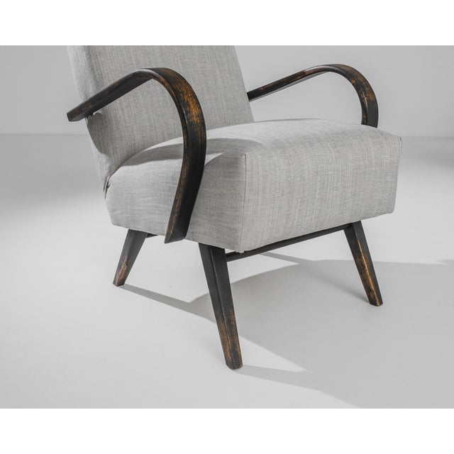1950s 1950s Czech Wooden Armchairs by J. Halabala, - A Pair For Sale - Image 5 of 6