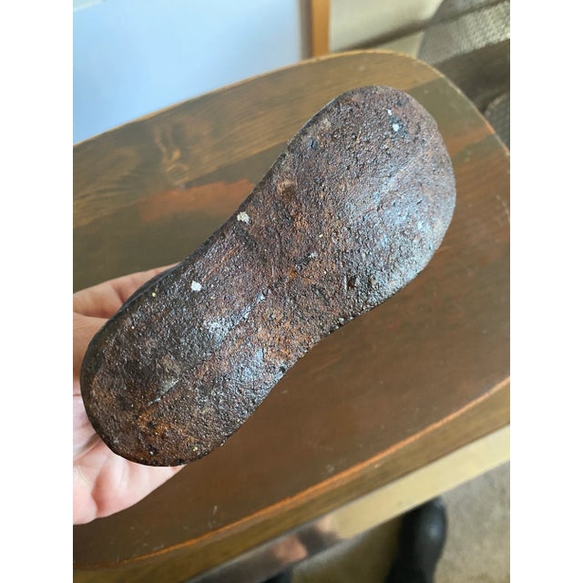 Antique Iron Shoe Last Wall-Hung Decor / Paper Weight For Sale - Image 6 of 7