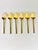 Mid 20th Century Supreme Cutlery Gold-Plated “Bamboo Motif” Demitasse Spoons in Original Presentation Case – Set of 6 For Sale In Los Angeles - Image 6 of 9