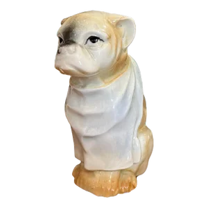 Antique Austrian Porcelain Dog Still Bank