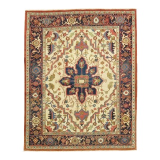 Antique Zabihi Collection Square Heriz Rug - 5'4" x 5'11" For Sale