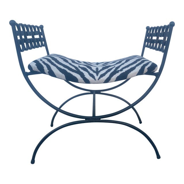 1960s Arthur Umanoff Grenada Princess Bench New Clarence House Textiles Upholstery For Sale