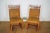 Carved and turned wood chairs and velvet sitting Decorated, 1970s