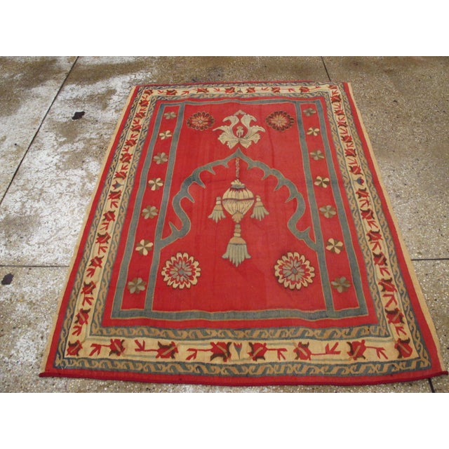 Traditional Galerie Shabab Collection Early 20th Century Indian Dhurrie Rug For Sale - Image 3 of 6
