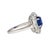 Blue 1.89 Carat Oval Kashmir Blue Sapphire & Diamond Platinum Art Deco Vintage Ring For Sale - Image 8 of 13