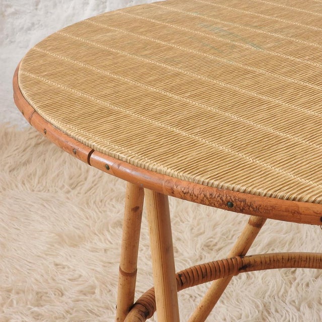 Mid-Century Modern Bamboo Coffee Table, France, 1960s For Sale - Image 6 of 13