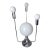 1970s Space Age Chrome Orbit Table Lamp With Lit Central Globe, in the Manner of Sonneman for George Kovacs For Sale