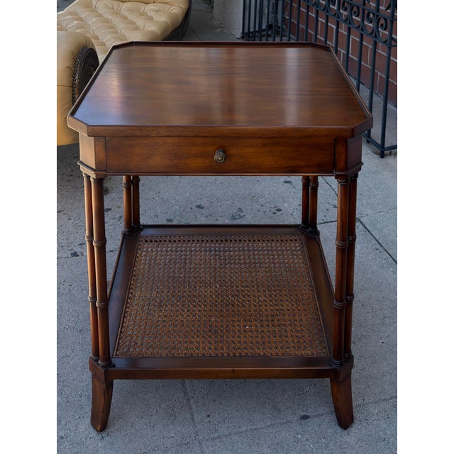 Regency Style English Two Tier Side Table by Sarreid.