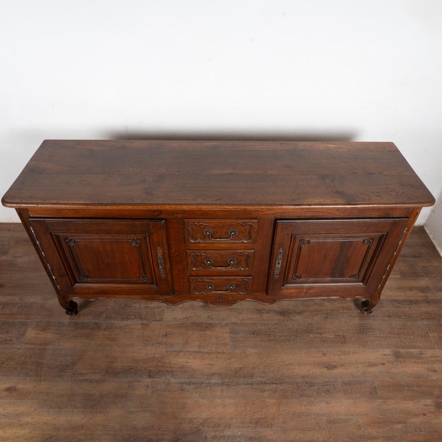 Brown 19th Century French Oak Sideboard Buffet For Sale - Image 8 of 11