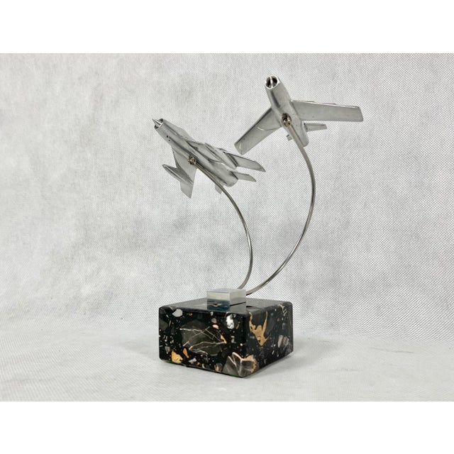 Cabinet Miniature with MiG 15 and MiG 19 Planes, Poland, 1950s For Sale - Image 14 of 16