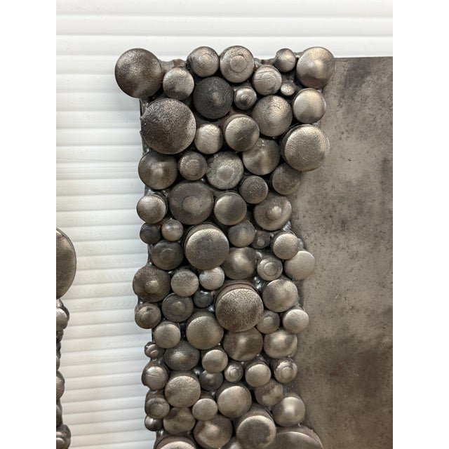 Sculpted Metal Rock Plates, Set of Two For Sale - Image 10 of 12