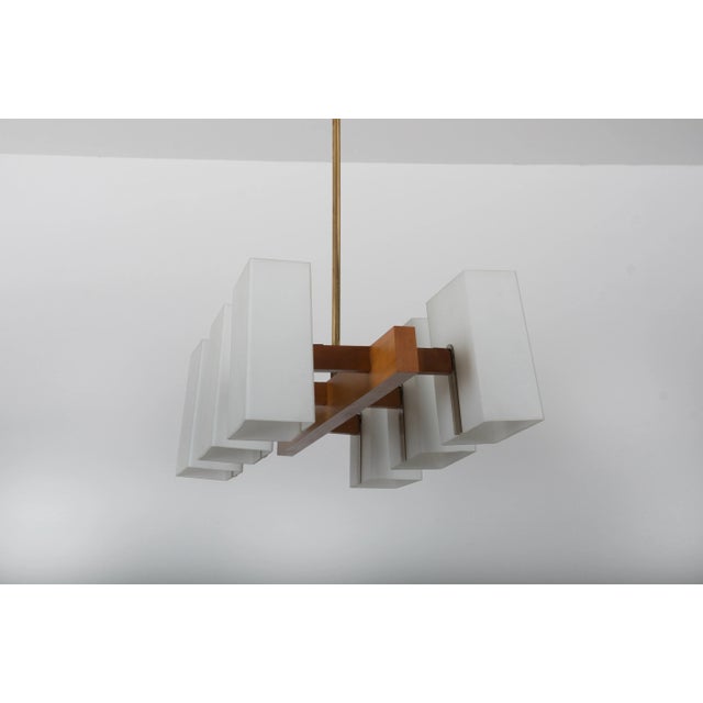 Large Vintage Opaline Glass Chandelier by Rupert Nikoll For Sale - Image 12 of 16