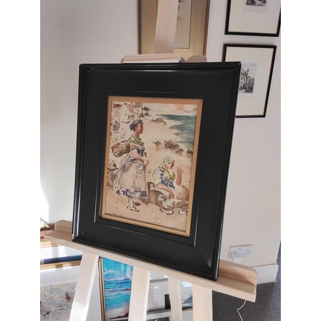 James Watterson Herald, Fishwives, 1890s, Watercolor For Sale - Image 6 of 6
