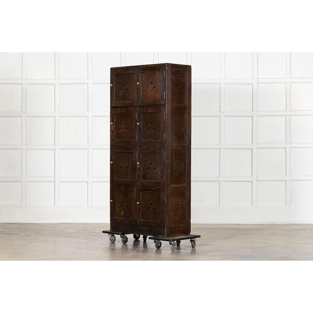 1900 - 1909 English Pine Locker Cabinet, 1900 For Sale - Image 5 of 17