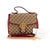 Gucci Gg Marmont Mini Beige Gg Canvas Red Leather Top Handle Bag For Sale - Image 11 of 13