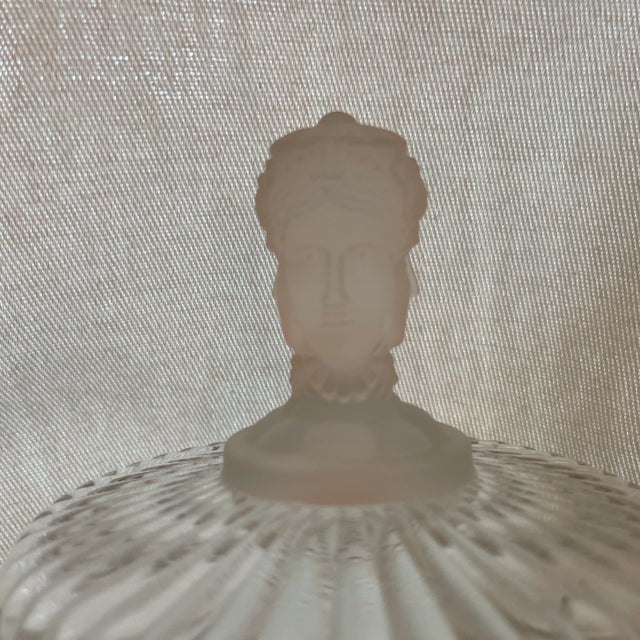 Figurative Glass Three Head Lidded Jar For Sale - Image 3 of 7