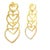 1990s Pair of 18k Gold Diamond Heart Cascade Chandelier Earrings, 3 Carats For Sale - Image 11 of 13