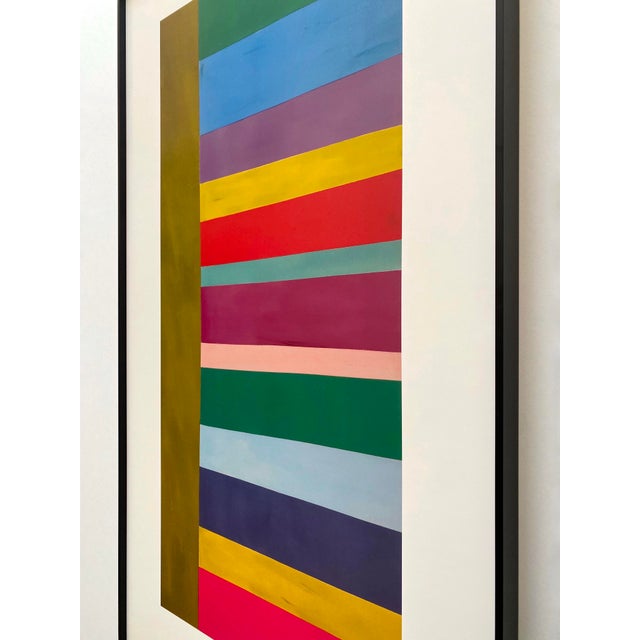 Jack Bush Estate Vintage Modernist Lithograph Print Framed Abstract Expressionist Museum Poster " Tall Spread " 1966 For Sale - Image 12 of 15