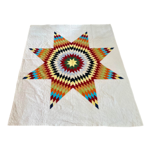 1900s Blue Ridge Mountains Hand Crafted Patchwork Quilt