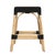 Spritely Home Accent Furniture Robias 24.5 in. Seat Height Rectangular Rattan Backless Counter Stool with Footrest, Black/ Natural Rattan Frame For Sale - Image 4 of 7