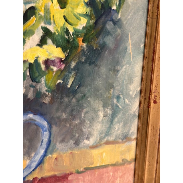 Jan Sonne, Still Life with Flowers in Vase, 1980, Oil on Canvas, Framed For Sale - Image 12 of 18