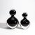 Hand Blown Murano Bottle in Onyx Black Large For Sale - Image 10 of 11