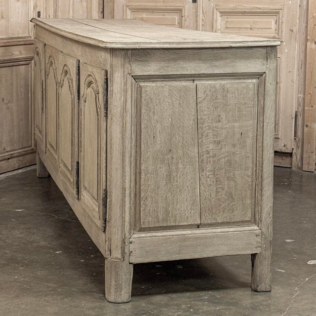 18th Century Country French Louis XIV Buffet in Stripped White Oak For Sale - Image 11 of 18