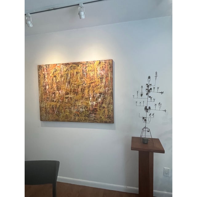 Textile Crossing Boundaries, Original Contemporary Abstract Expressionist Painting By, Ellen Reinkraut Mixed Media For Sale - Image 7 of 7