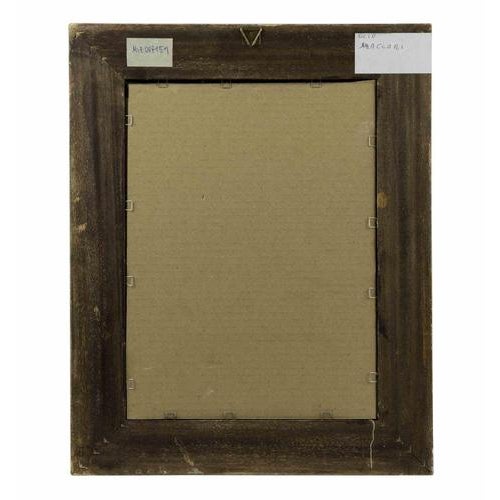 Modern Mino Maccari, Nude Woman, 1975, Mixed Media Tempera on Board, Framed For Sale - Image 3 of 4